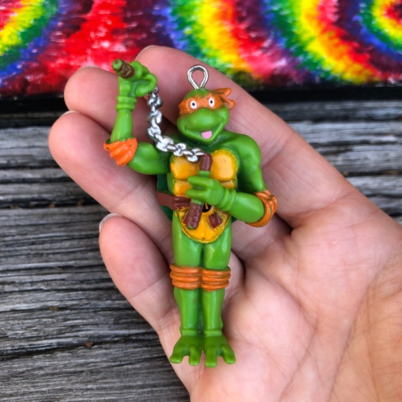 Teenage Mutant Ninja Turtles Keychain (missing keyring) Michelangelo TMNT💚 - Picture 7 of 10
